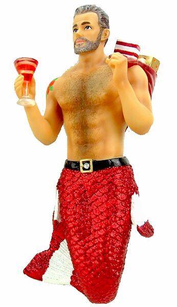 December Diamonds - Mermen Ornament - Santa Daddy